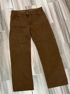 Armand Basi Vintage Y2K Men's Straight-Leg Chino Pants in Deep Brown